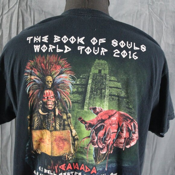 Iron Madien Shirt (Retro) - The Book of Souls 2016 Tour Canadian Leg - Mens L - Picture 6 of 11